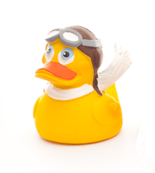  Pilot Rubber Duck with Squeaker - Magnolia BabyBath Toy