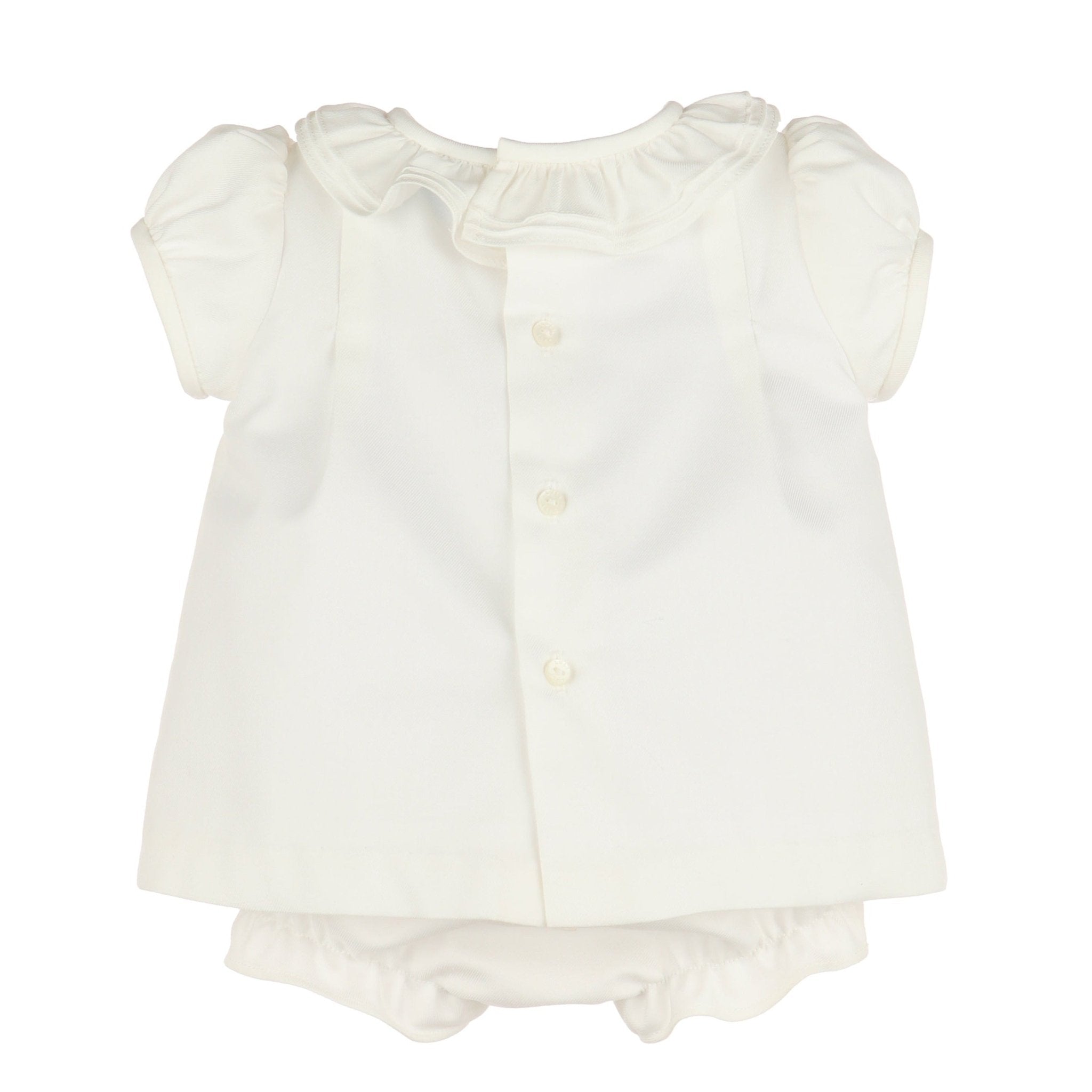 Pin Tuck Dress + Bloomers Set - Ivory - Magnolia BabyDress