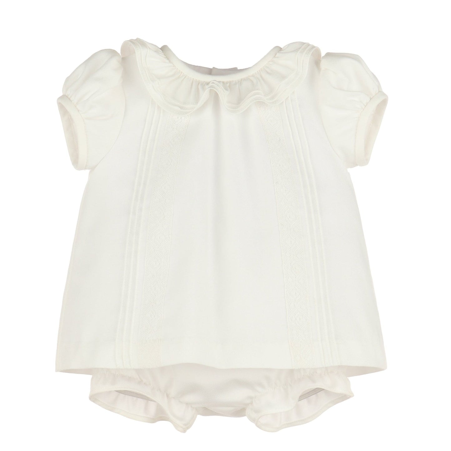 Pin Tuck Dress + Bloomers Set - Ivory - Magnolia BabyDress