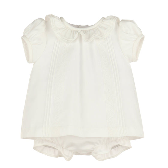 Pin Tuck Dress + Bloomers Set - Ivory - Magnolia BabyDress