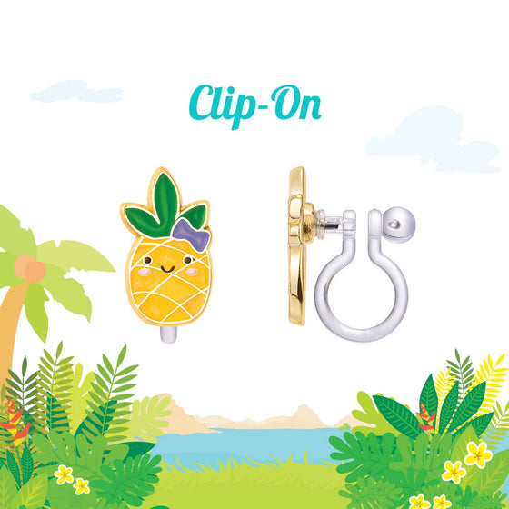 Pineapple Clip On Earrings - Magnolia BabyEarrings