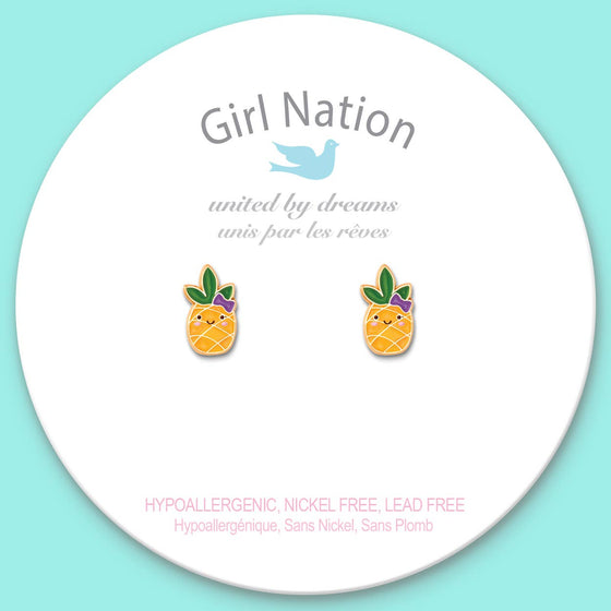Pineapple Pierced Earrings - Magnolia BabyEarrings