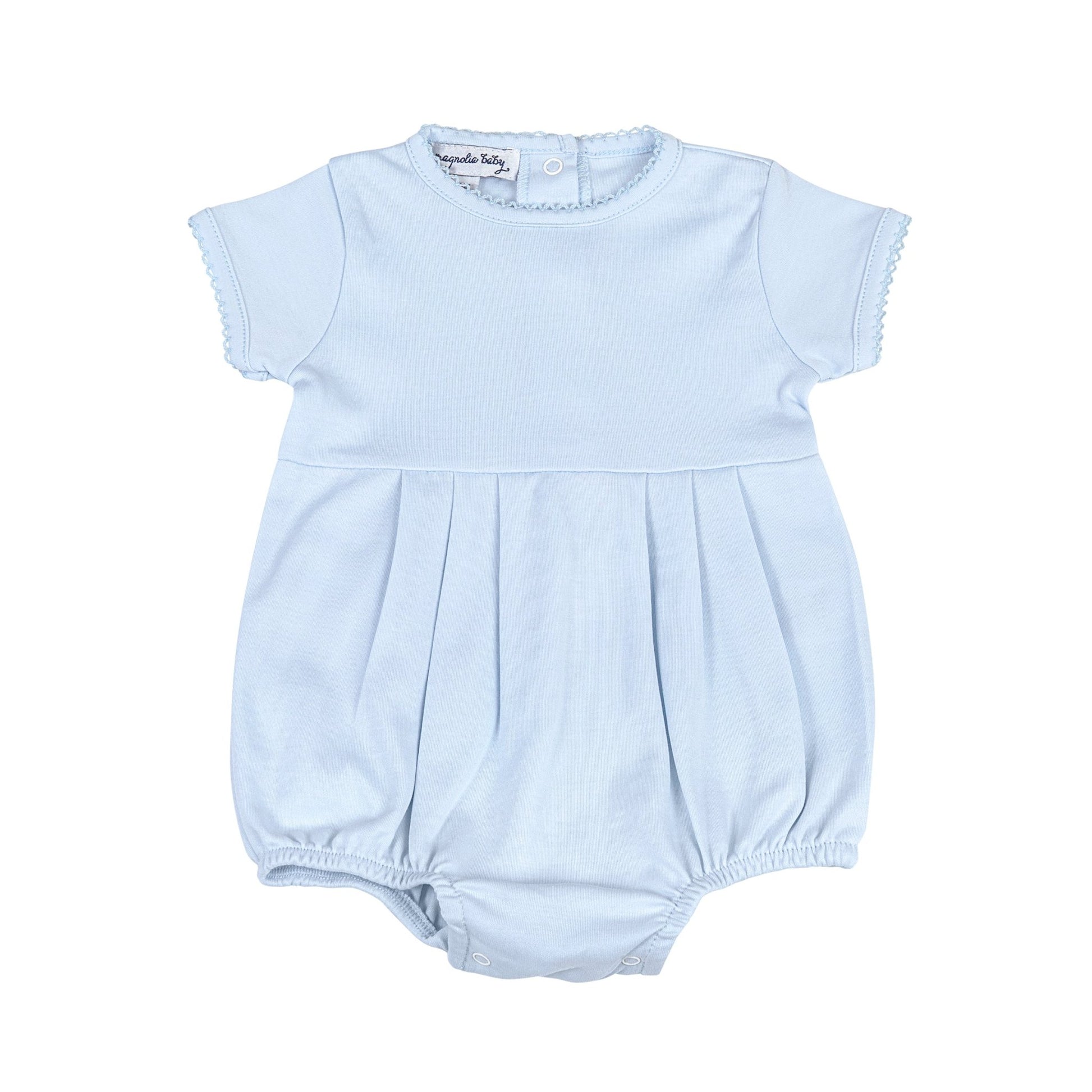 Pink & Blue Short Sleeve Bubble - Blue - Magnolia BabyBubble