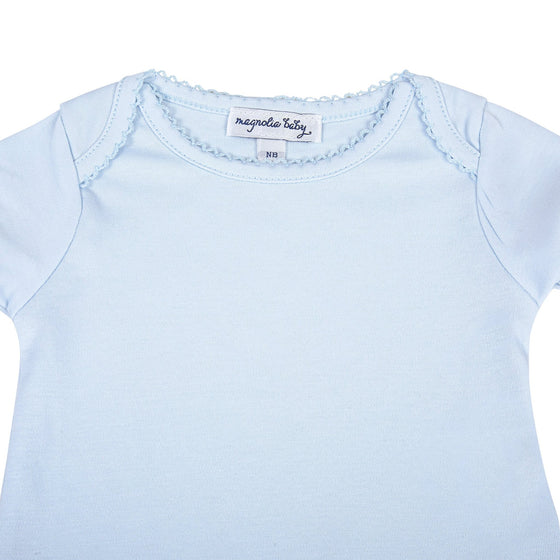 Pink & Blue Short Sleeve Lap Bodysuit - Pink - Magnolia BabyBodysuit