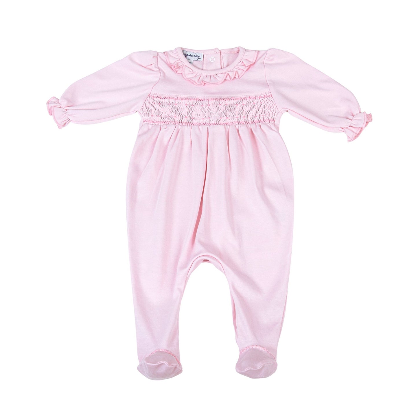 Pink & Blue Smocked Footie - Pink - Magnolia BabyFootie