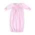 Pink & Blue Smocked Gathered Gown - Pink - Magnolia BabyGown