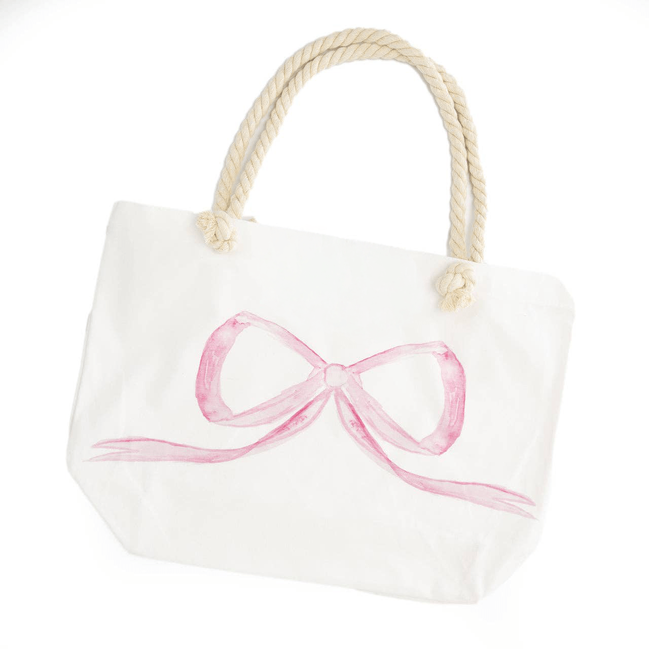 Pink Bow Tote - Personalization Available - Magnolia BabyBag