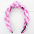 Pink Gingham Pearl Headband - Magnolia BabyHeadband
