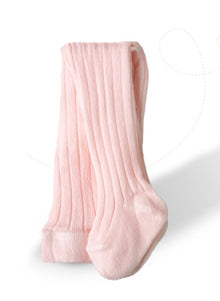  Pink Newborn Ribbed Cotton Tights - Magnolia BabyTights