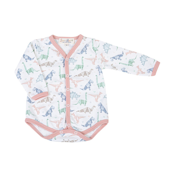 Pink Origami Dinos Bodysuit by Luna and Arlo - Magnolia BabyBodysuit