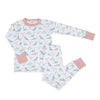 Pink Origami Dinos Long Pajamas by Luna and Arlo - Magnolia BabyLong Pajamas