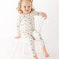 Pink Origami Dinos Long Pajamas by Luna and Arlo - Magnolia BabyLong Pajamas