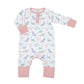 Pink Origami Dinos Playsuit by Luna and Arlo - Magnolia BabyPlaysuit