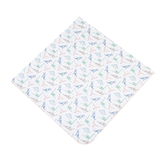 Pink Origami Dinos Swaddle Blanket by Luna and Arlo - Magnolia BabySwaddle Blanket