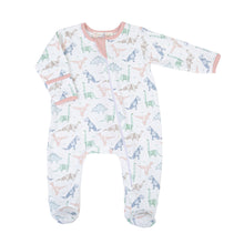  Pink Origami Dinos Zip Footie by Luna and Arlo - Magnolia BabyFootie