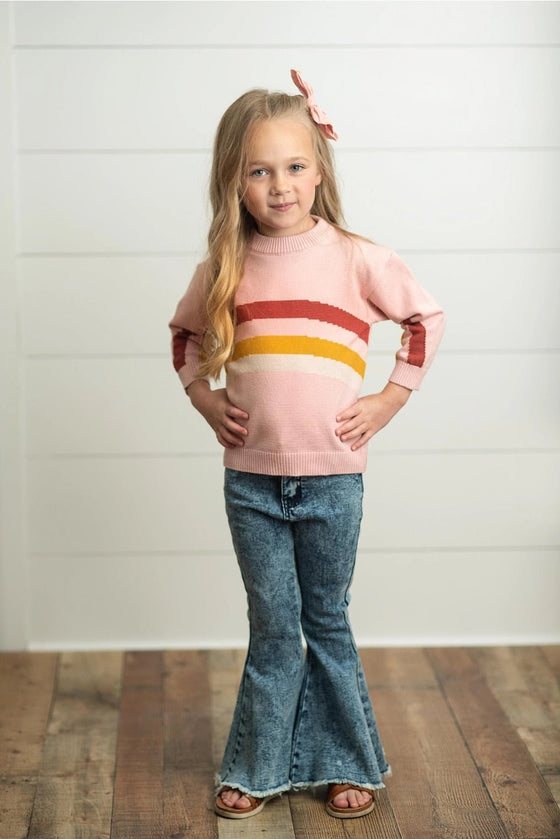 Pink Rainbow Sweater - Magnolia BabySweater