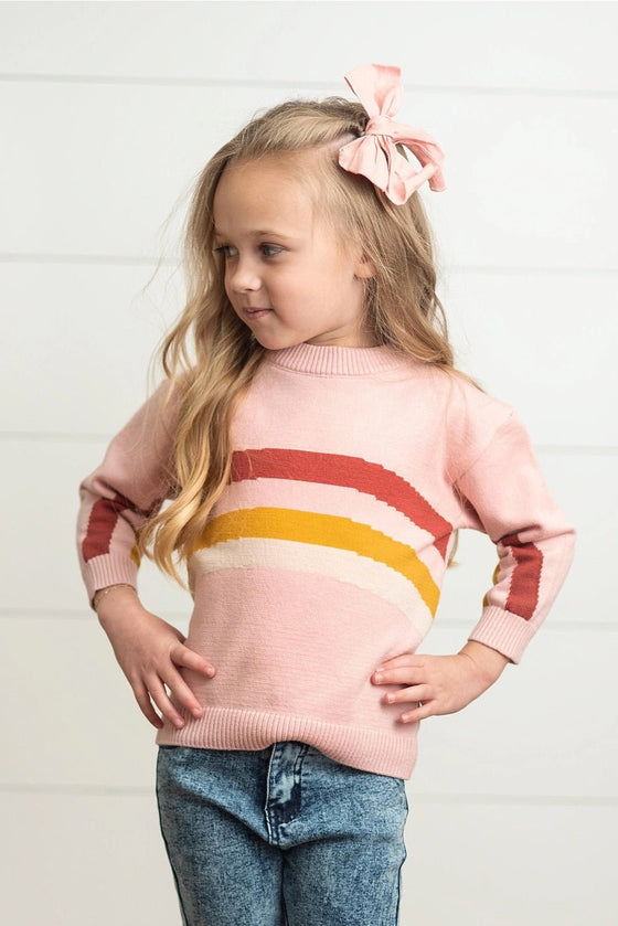 Pink Rainbow Sweater - Magnolia BabySweater