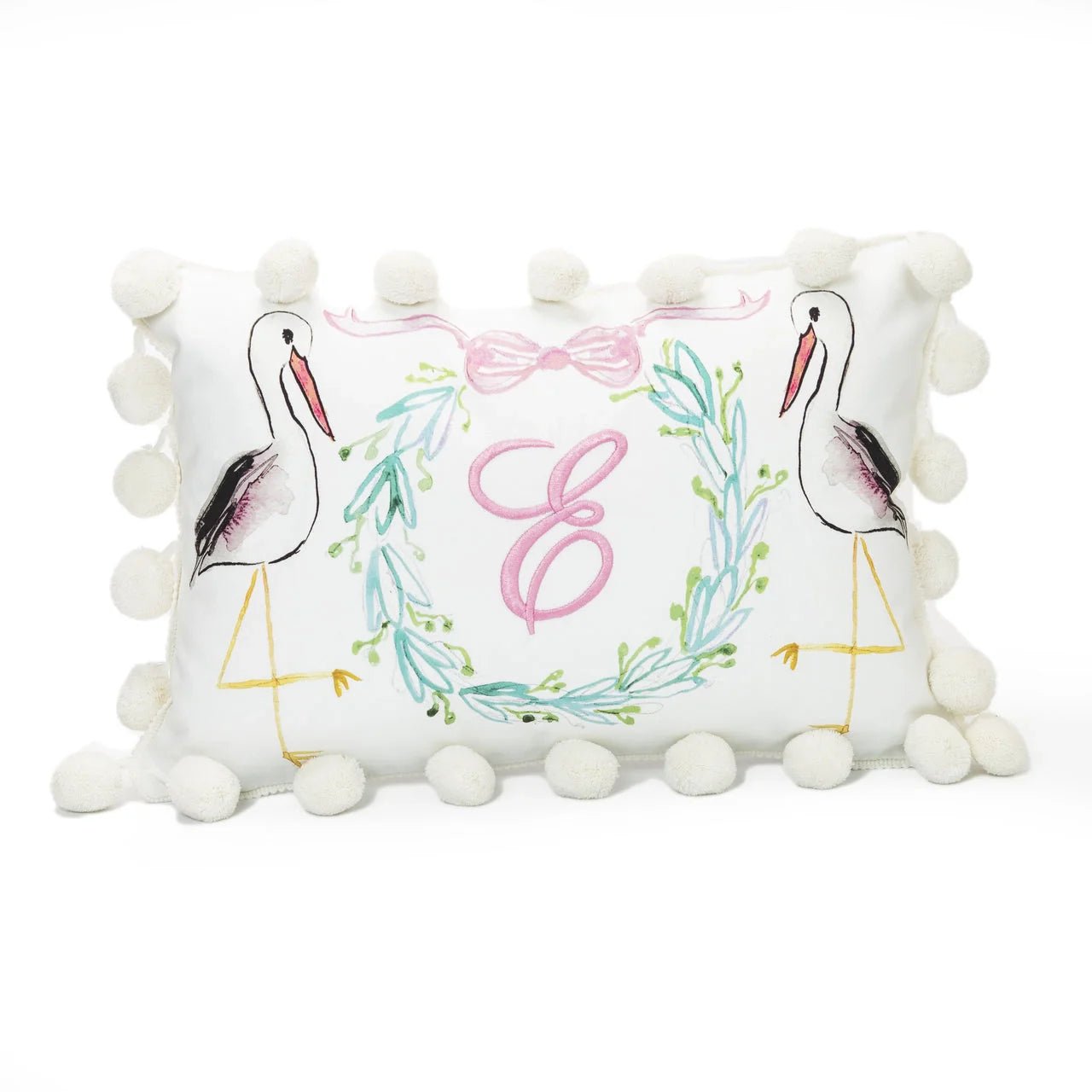 Pink Stork Pillow Sham with Pillow Insert - Magnolia BabyPillow