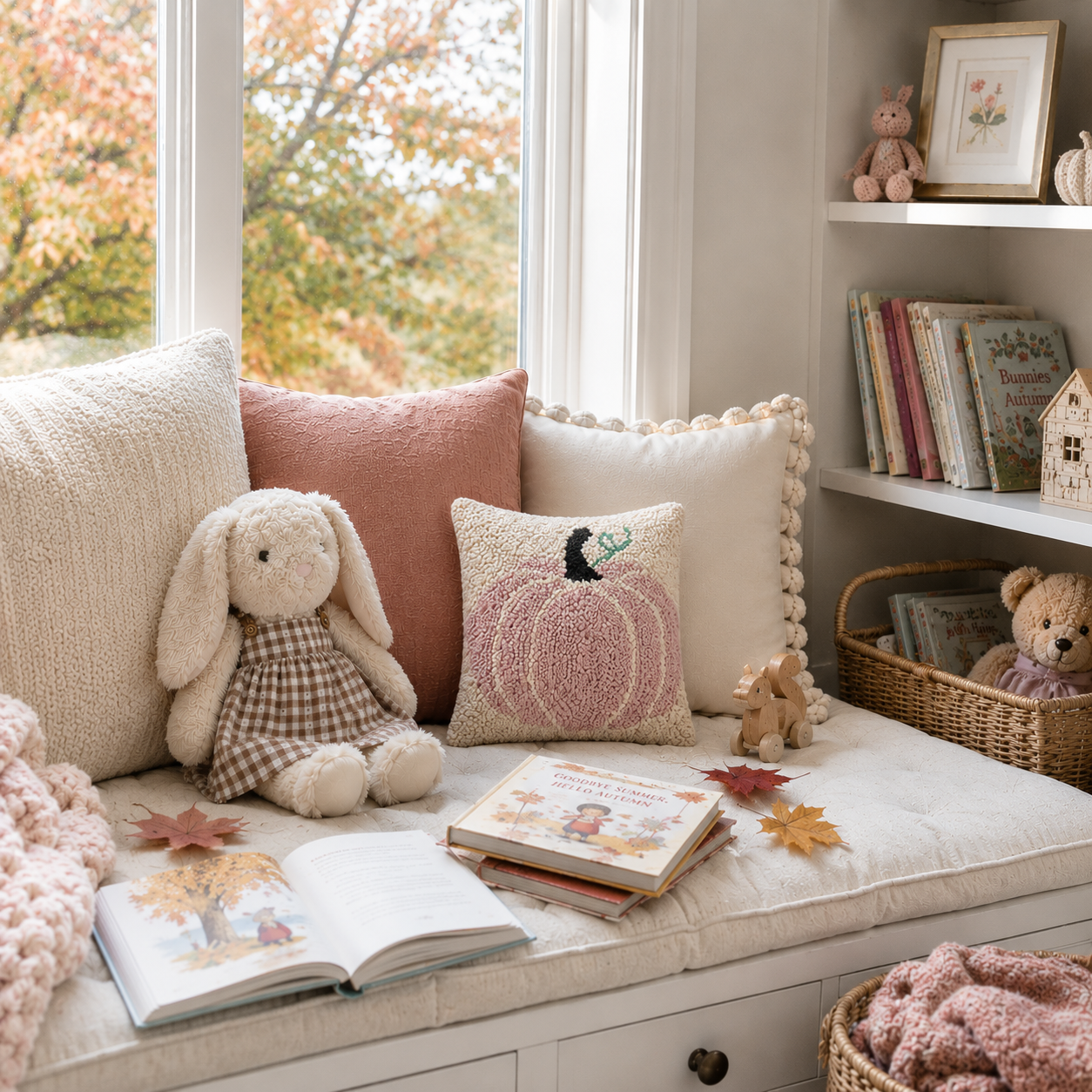 Pink Pumpkin Throw Pillow