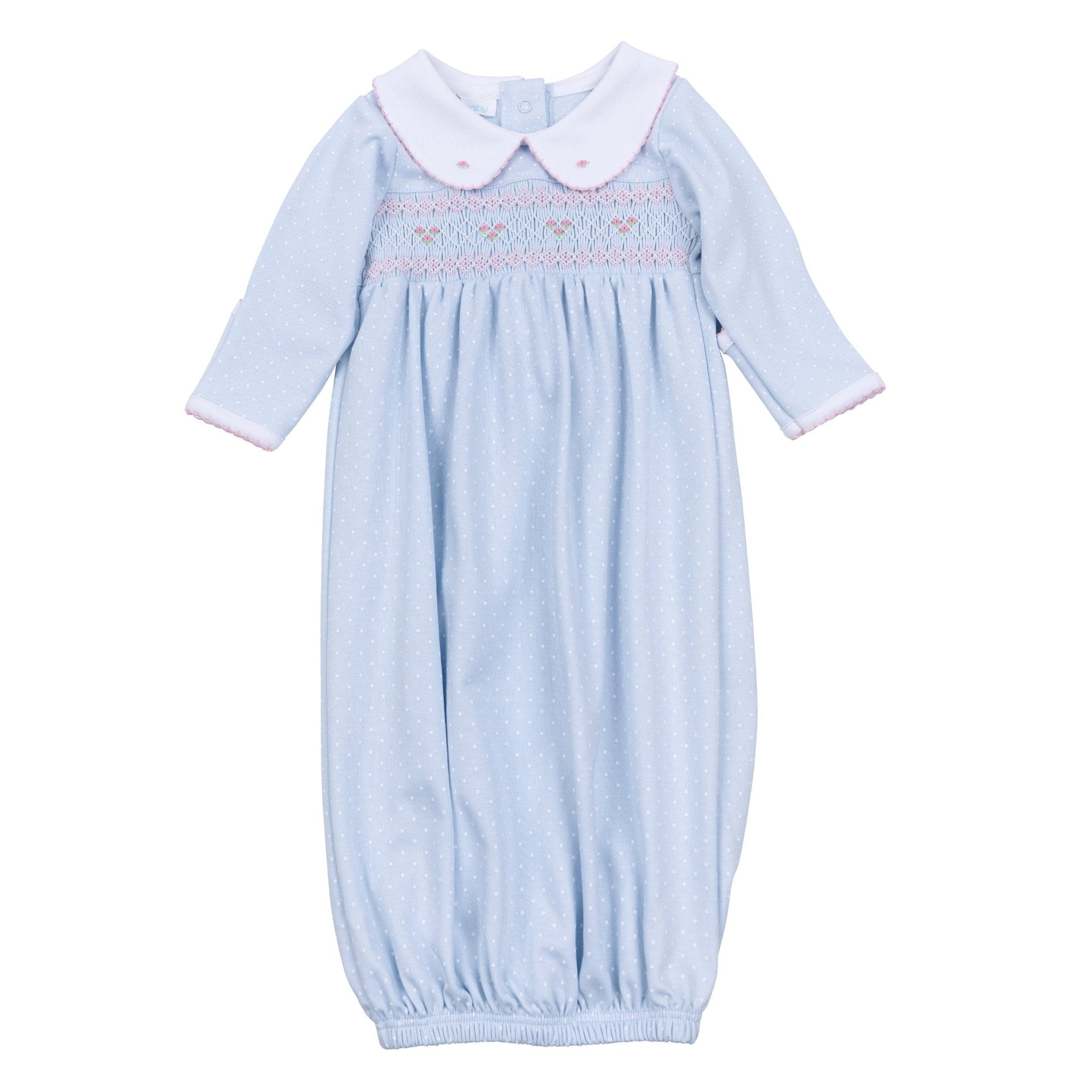 Piper's Classics Smocked Gathered Gown - Magnolia BabyGown