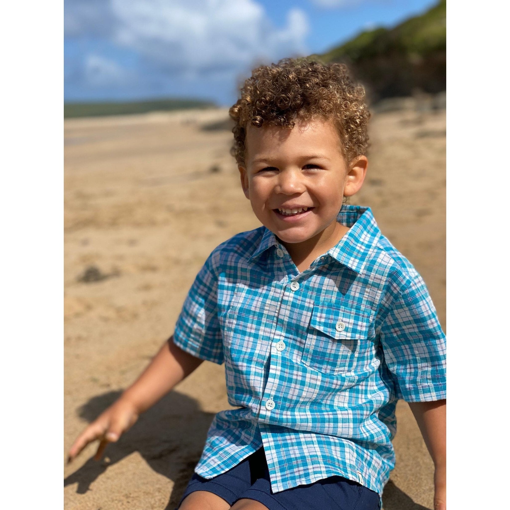 Plaid Short Sleeve Shirt - Magnolia BabyShirt