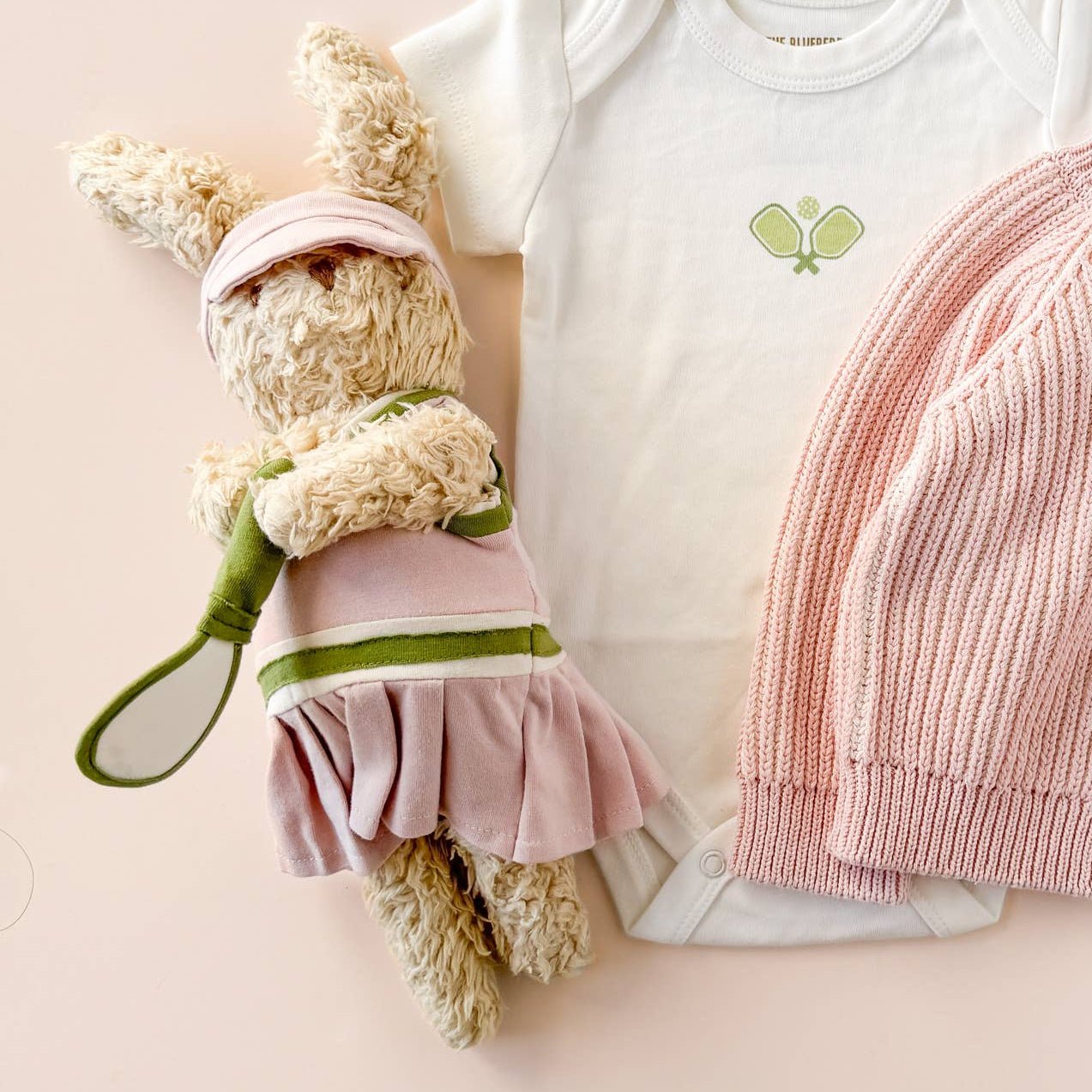 Plush Pickleball Bunny Doll - 14" - Magnolia BabySoft Toy