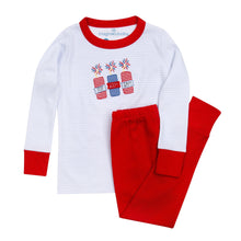  Pop!Boom!Bam! Applique Long Pajamas - Magnolia BabyLong Pajamas