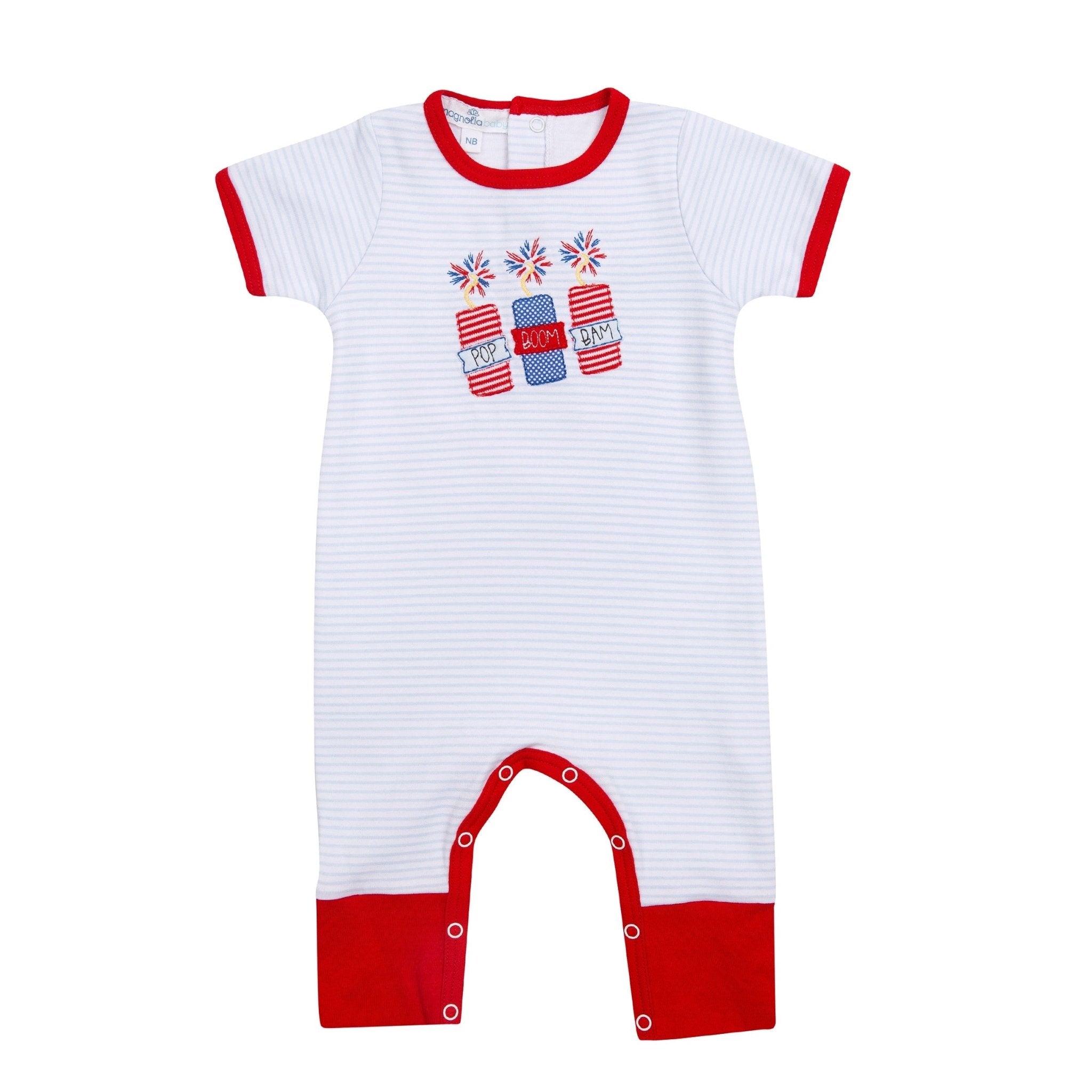 Pop!Boom!Bam! Applique Playsuit - Magnolia BabyPlaysuit