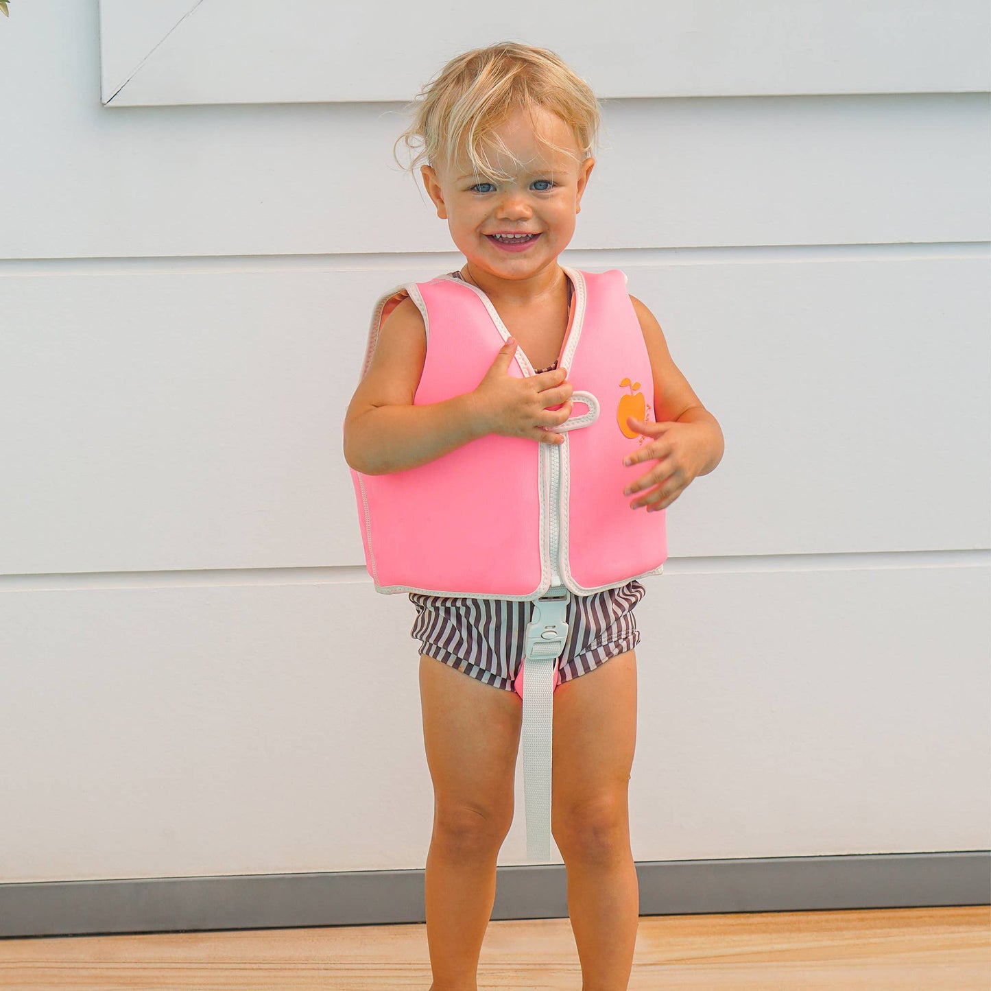 Poppy the Peach Neon Pink Float Vest - Magnolia BabySwim Accessory