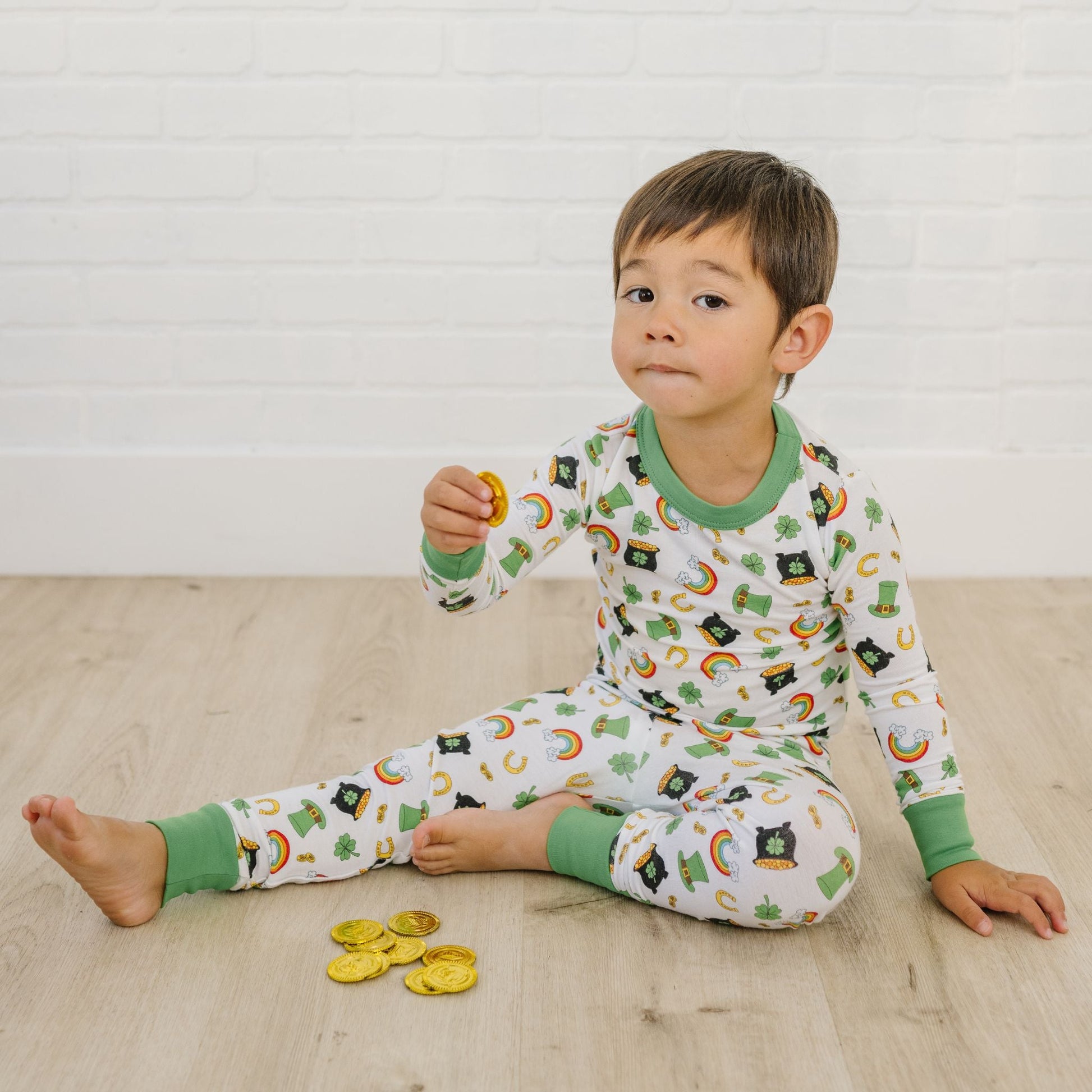 Pots of Gold Long Pajamas - Magnolia BabyLong Pajamas