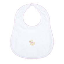  Precious Ducklings Embroidered Bib - Pink - Magnolia BabyBib