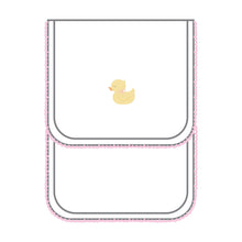  Precious Ducklings Embroidered Burp Cloth - Pink - Magnolia BabyBurp Cloth