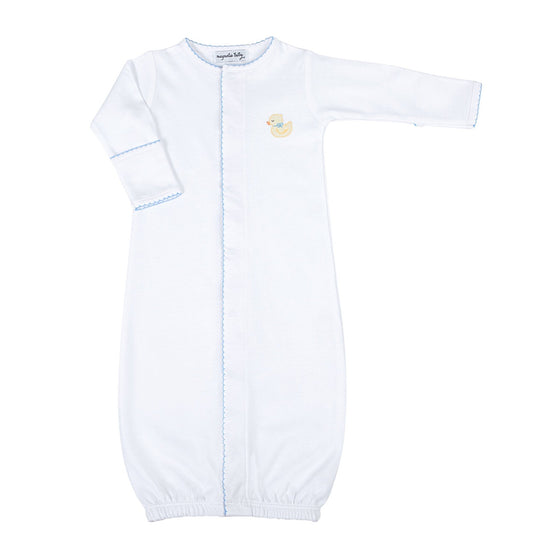 Precious Ducklings Embroidered Converter - Blue - Magnolia BabyConverter Gown