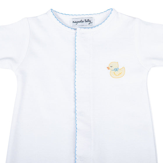 Precious Ducklings Embroidered Converter - Blue - Magnolia BabyConverter Gown