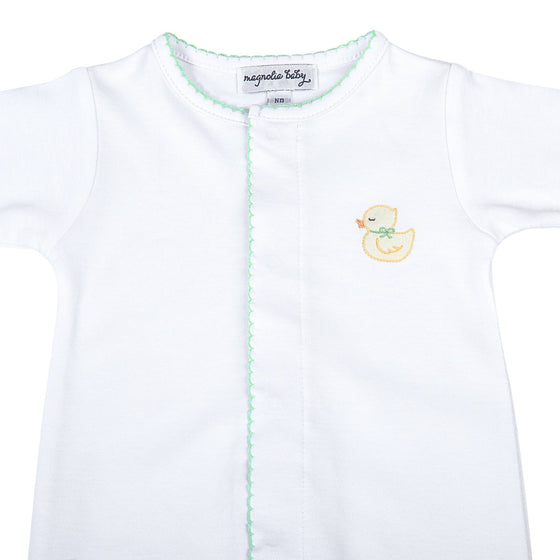 Precious Ducklings Embroidered Converter - Celery - Magnolia BabyConverter Gown