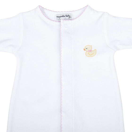 Precious Ducklings Embroidered Converter - Pink - Magnolia BabyConverter Gown