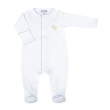  Precious Ducklings Embroidered Footie - Blue - Magnolia BabyFootie