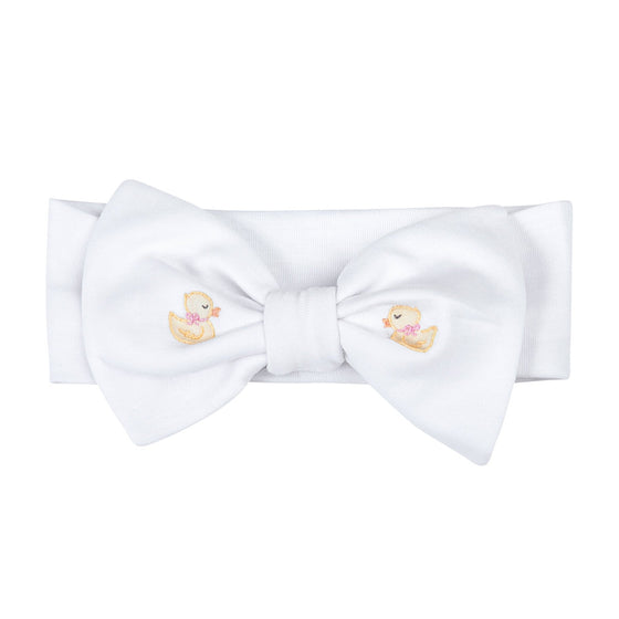 Precious Ducklings Embroidered Headband - Pink - Magnolia BabyHeadband