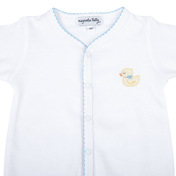 Precious Ducklings Embroidered Playsuit - Blue - Magnolia BabyPlaysuit