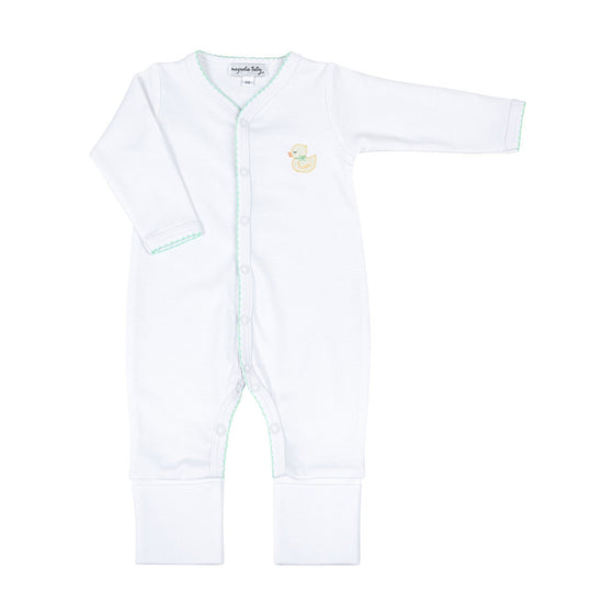 Precious Ducklings Embroidered Playsuit - Celery - Magnolia BabyPlaysuit