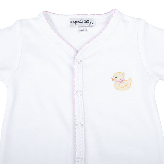 Precious Ducklings Embroidered Playsuit - Pink - Magnolia BabyPlaysuit