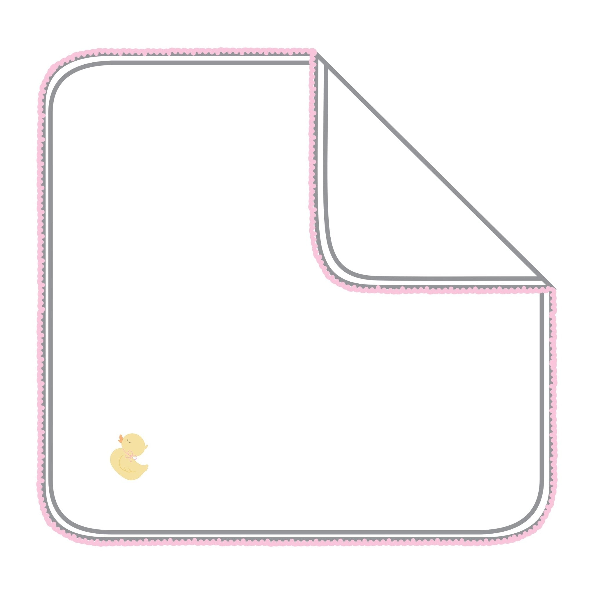 Precious Ducklings Embroidered Receiving Blanket - Pink - Magnolia BabyReceiving Blanket