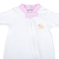 Precious Ducklings Embroidered Zip Footie - Pink - Magnolia BabyFootie