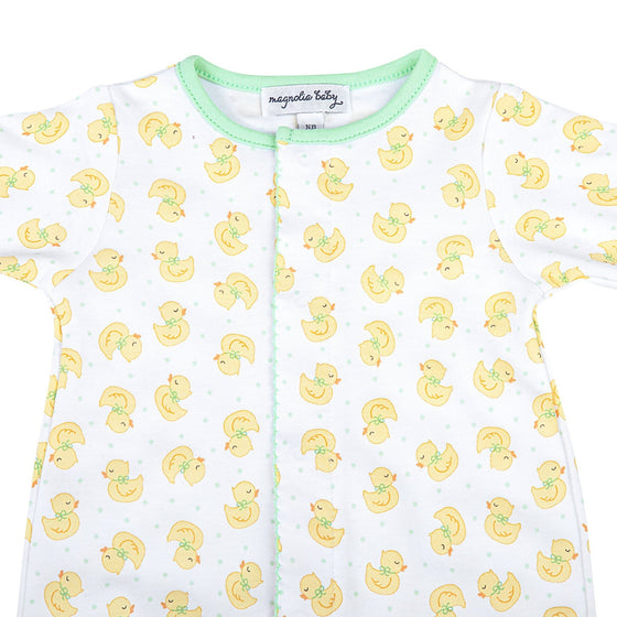 Precious Ducklings Print Footie - Celery - Magnolia BabyFootie