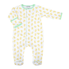  Precious Ducklings Print Footie - Celery - Magnolia BabyFootie