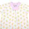 Precious Ducklings Print Zip Footie - Pink - Magnolia BabyFootie