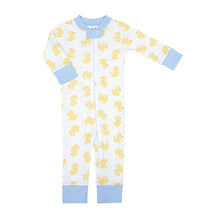  Precious Ducklings Zip Pajamas - Blue - Magnolia BabyZipper Pajamas