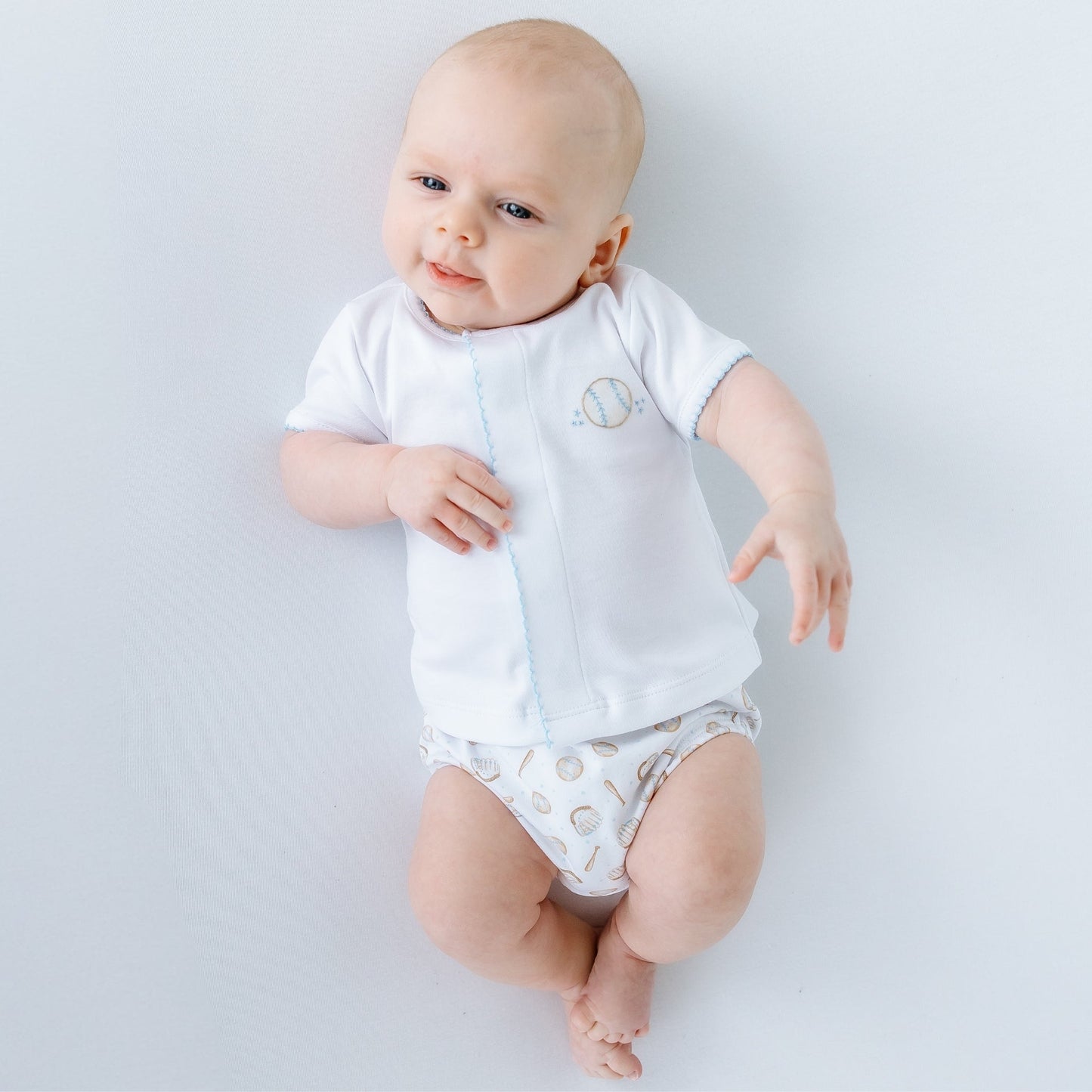 Precious Lil' Sluggers Diaper Cover Set - Light Blue - Magnolia BabyDiaper Cover