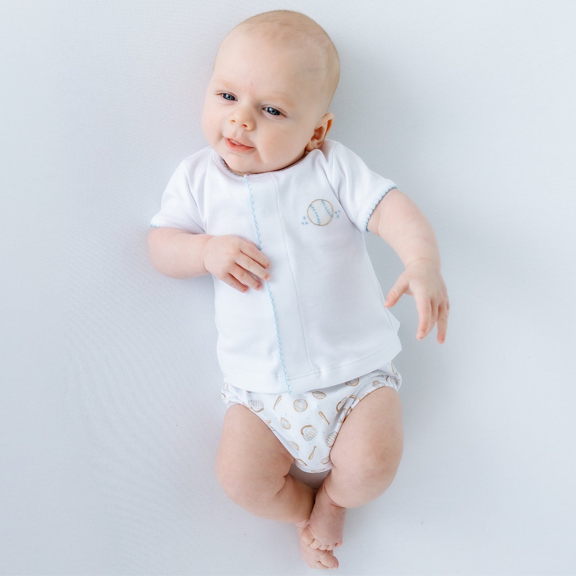Precious Lil' Sluggers Diaper Cover Set - Light Blue - Magnolia BabyDiaper Cover