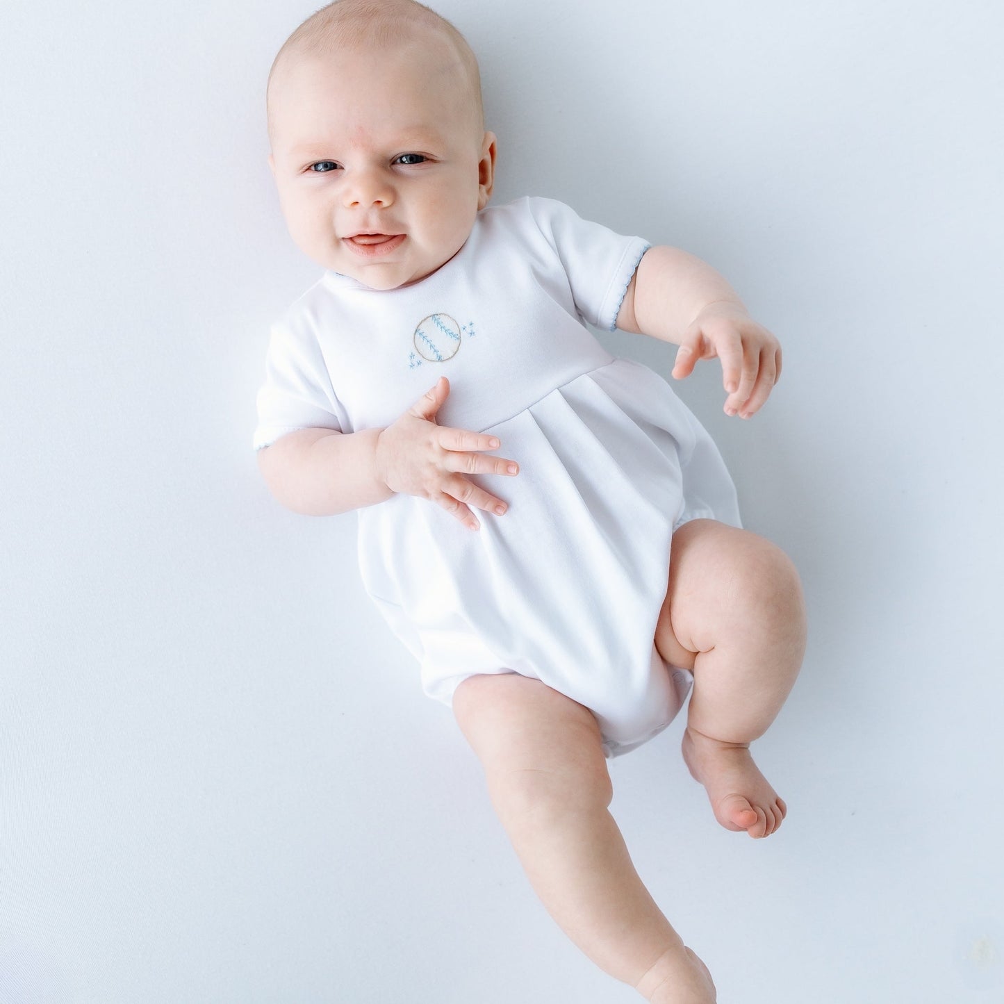 Precious Lil' Sluggers Embroidered Bubble - Light Blue - Magnolia BabyBubble